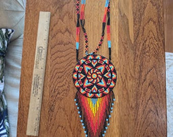 Beaded Medallion Necklace