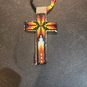Loom Beaded Cross Necklace