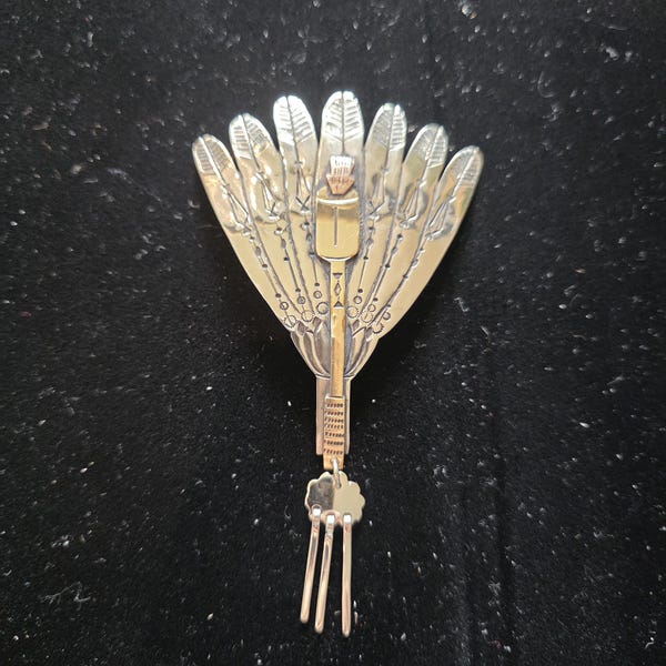 German Silver Fan And Rattle Design