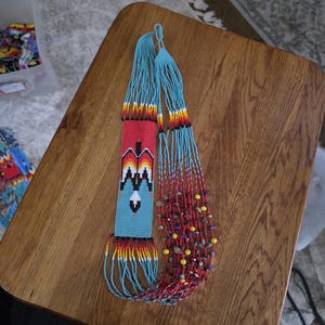 Loom Beaded Necklace with a Waterbird design.
