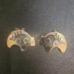 Bear Design Earrings- German Silver