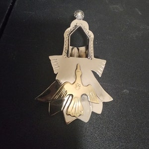 German silver Scarf Slide with Waterbird design