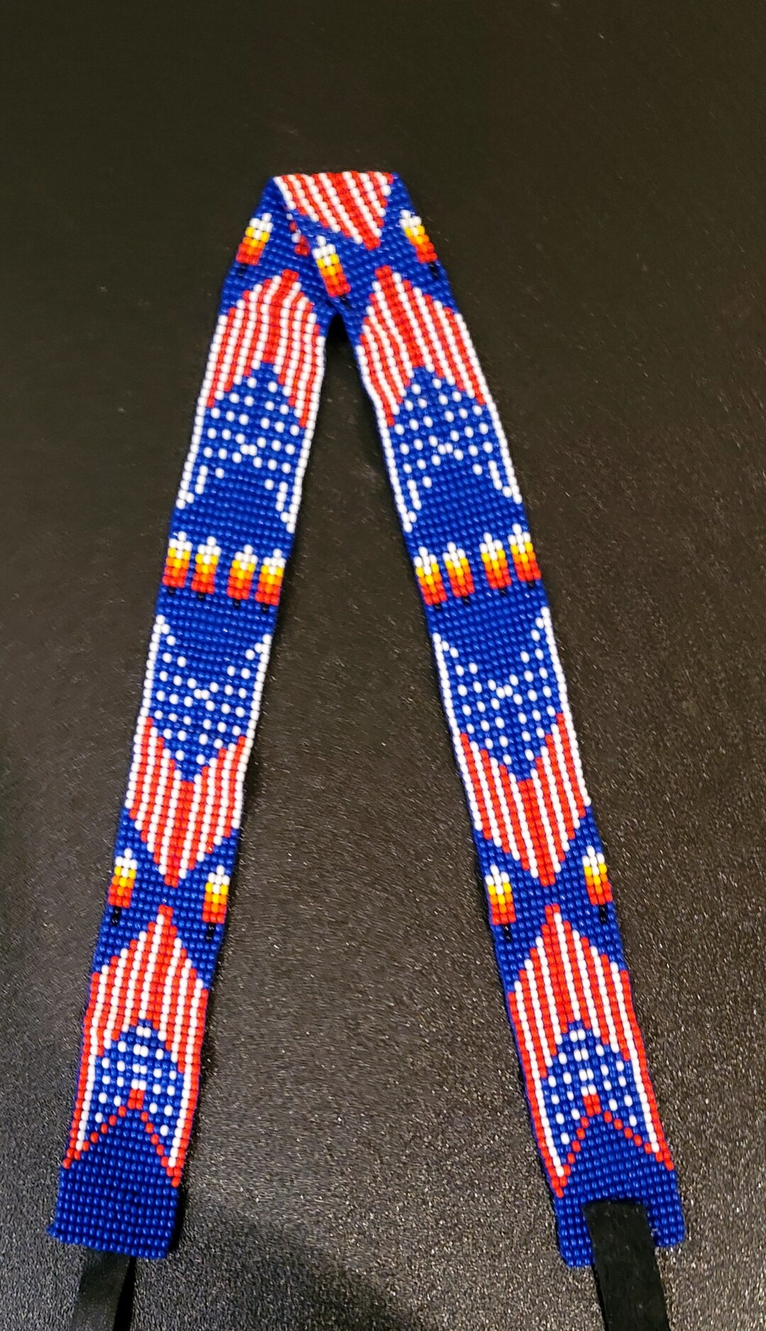 Wide Loom Beaded Hat Band Etsy