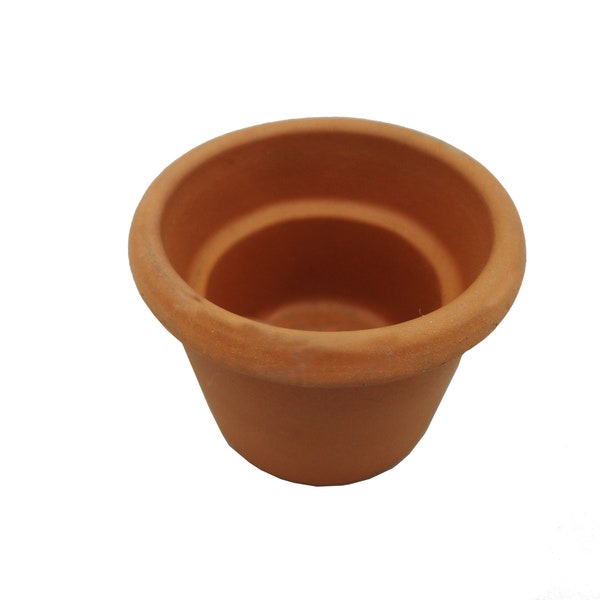 Vintage Mini Italian Terra Cotta Anti UV Pots: 2.25" - Set of 6