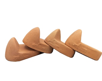 Eschbach Terracotta Large Ceramic Pot Feet Riser Unused Vintage Set of 4