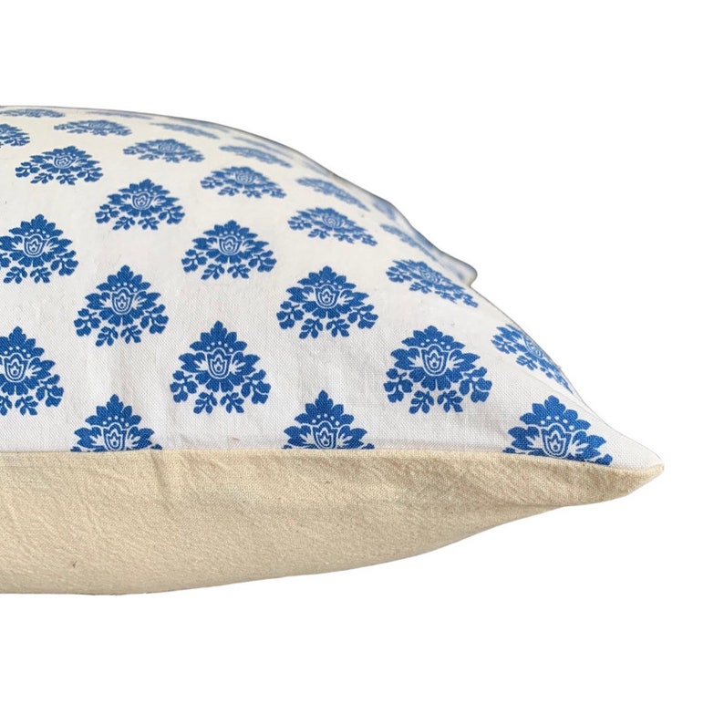 Indigo Blue White Floral Pillow Cover Decorative Pillow Etsy