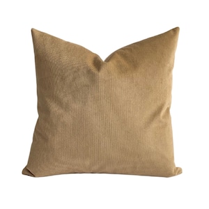 Camel Brown Pillow Cover, Tan, Ginger, Light Brown, Soft Throw Pillow, Textured Cushion, Decorative Pillow, Moody, Neutral Home Decor