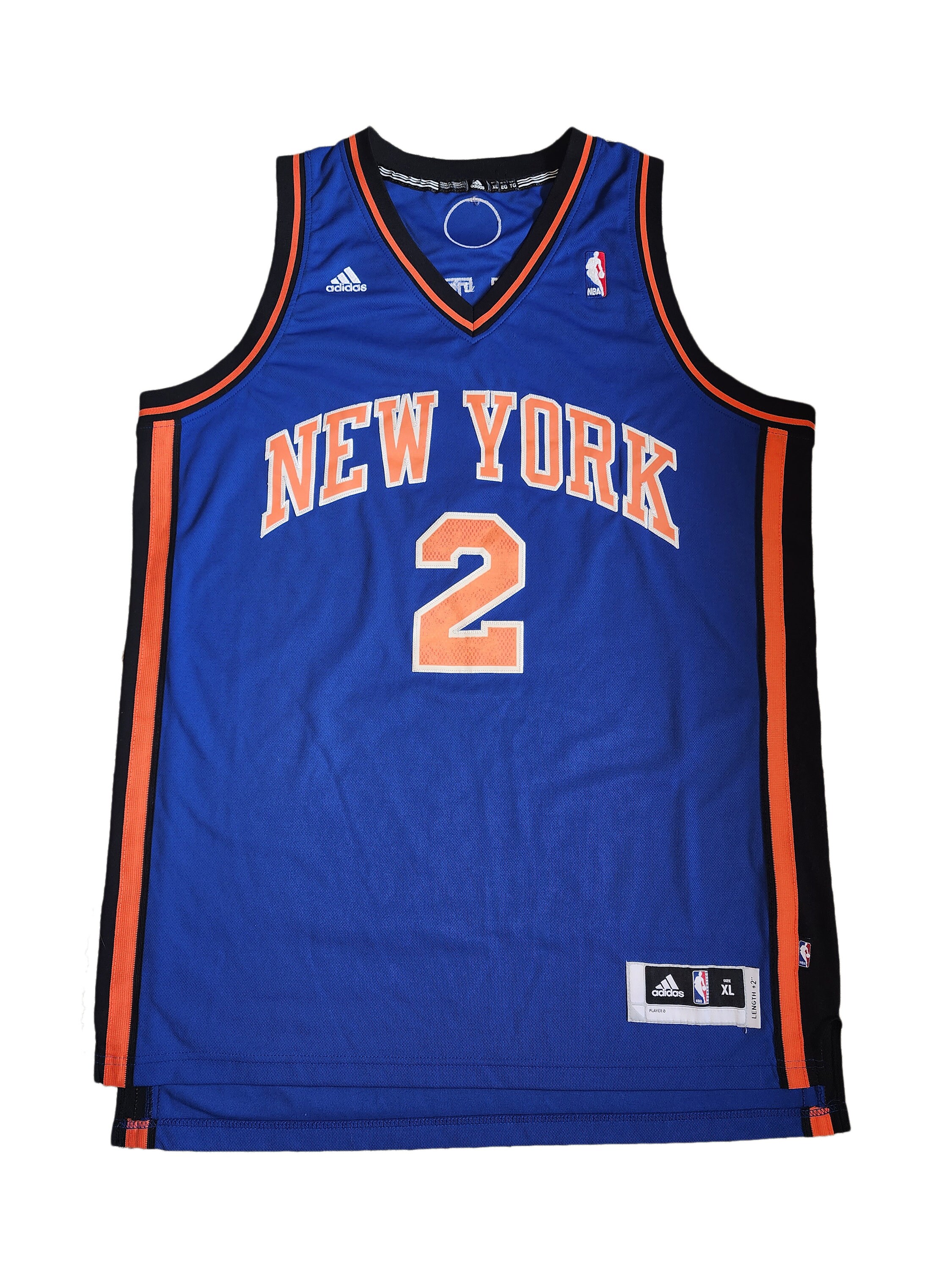 Nike New York Knicks Jersey Men XL Blank Warm Up Blue NBA