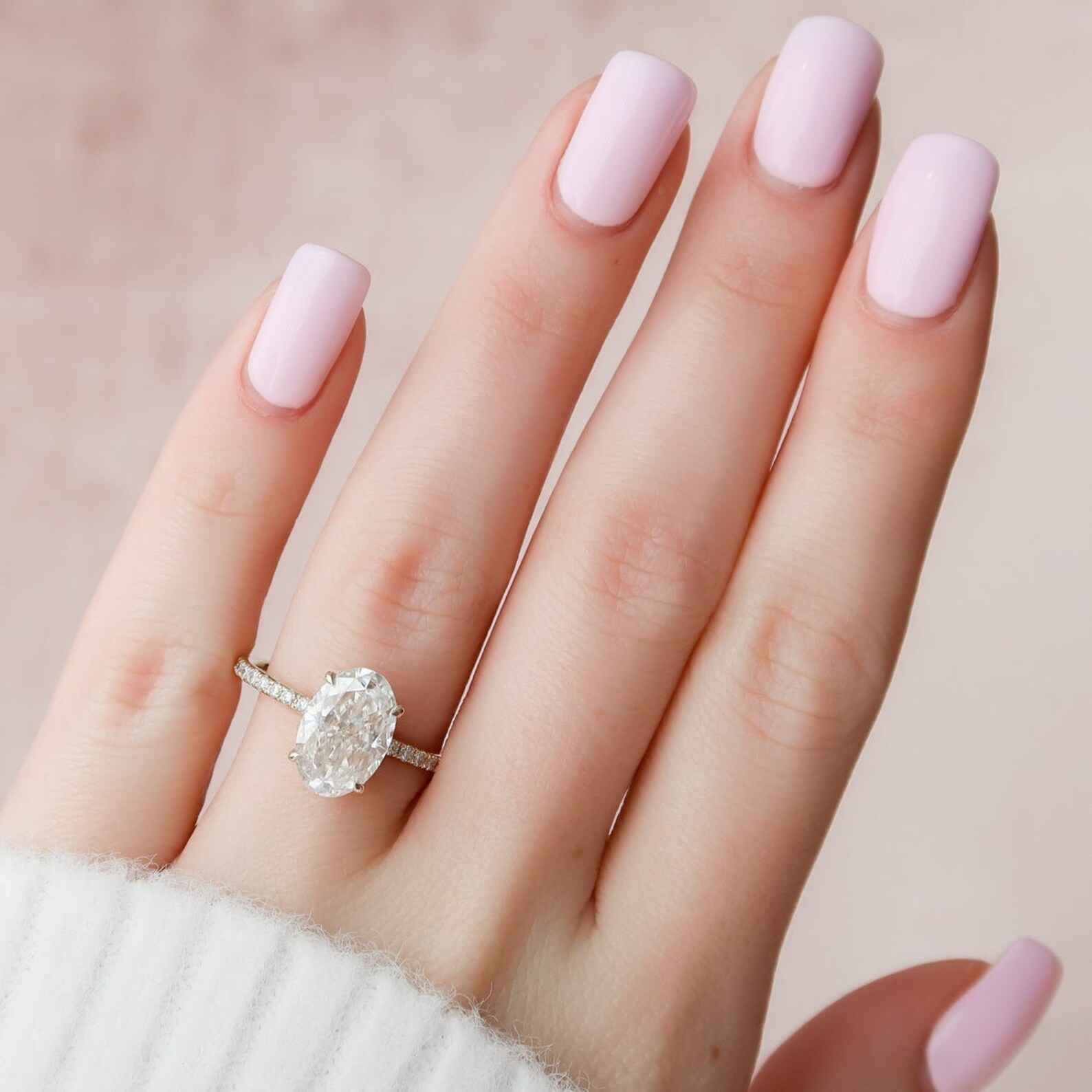 3.5 CT Oval Engagement Ring Oval Moissanite Ring Anniversary Etsy