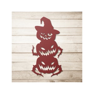 Scary Pumpkin Metal Wall Art