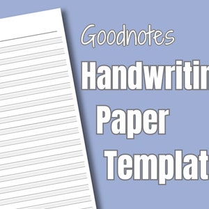 May include: A blank, white, lined paper template for Goodnotes, a digital note-taking app. The template has a simple, clean design with evenly spaced lines.