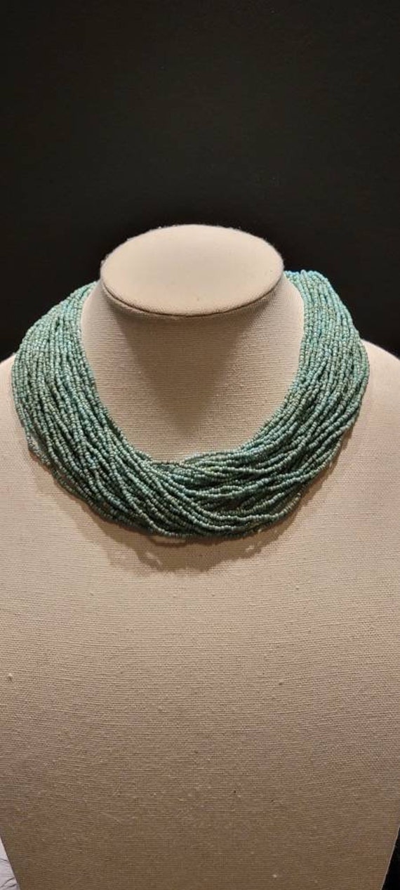 Gorgeous Turquoise Colored Multi Strand Necklace