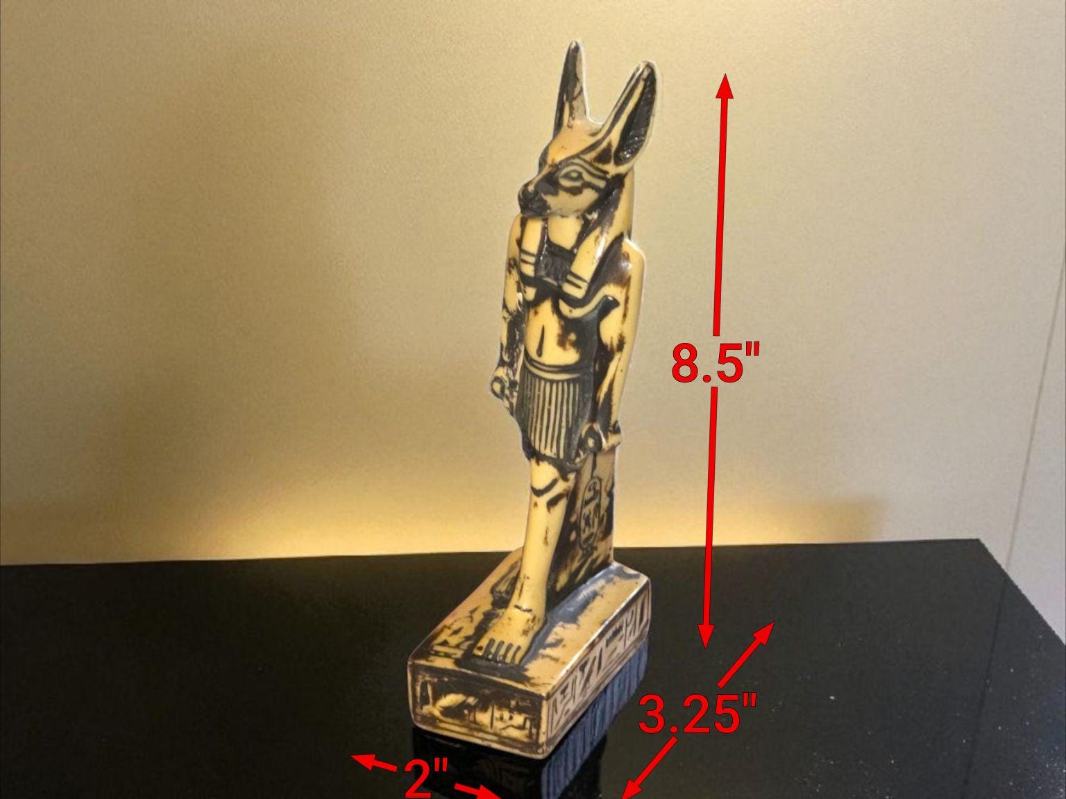 アヌビス像 古代エジプト風 樹脂製 置物 アヌビス像 - 現代エジプト神のレプリカ、樹脂製置物 - Etsy 日本