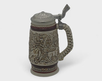 Caneca de cerveja vintage Avon Western: tema Round Up de 1980