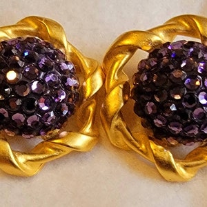 Vintage Richard Kerr Fashion Gold Clip On Earrimgs