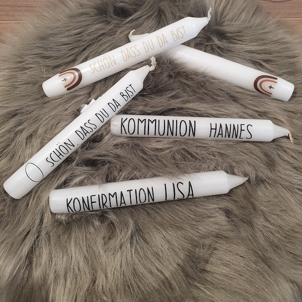 Kerze / Stabkerze / Taufe / Kommunion / Konfirmation *personalisiert*