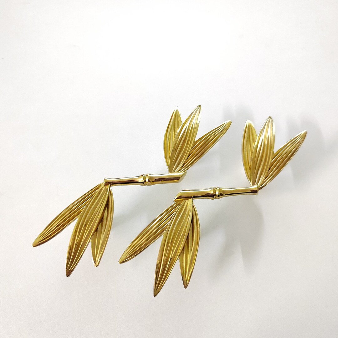 Gold Bamboo Drawer Knobs Handles Handles Drawer Pull Etsy