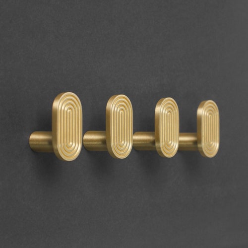 Solid Brass Coat Rack Wall Mounted Towel Hooks Metal Bathroom Etsy Canada