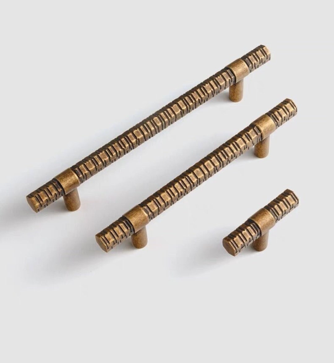 Vintage Bronze Handle Drawer Pulls Knobs Handles Etsy