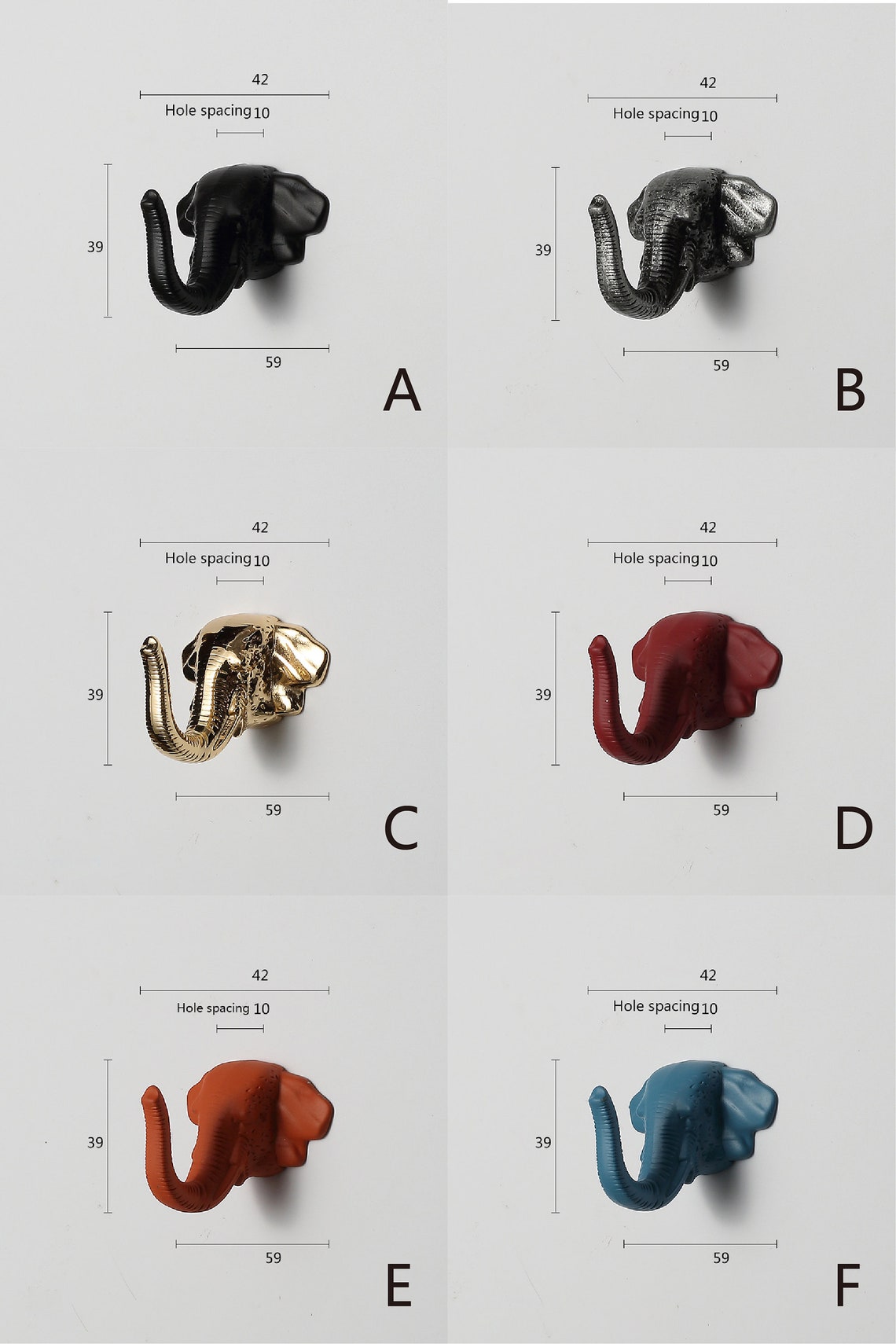 Vintage Elephant Wall Hook Animal Wall Hooks Decorative Coat Etsy