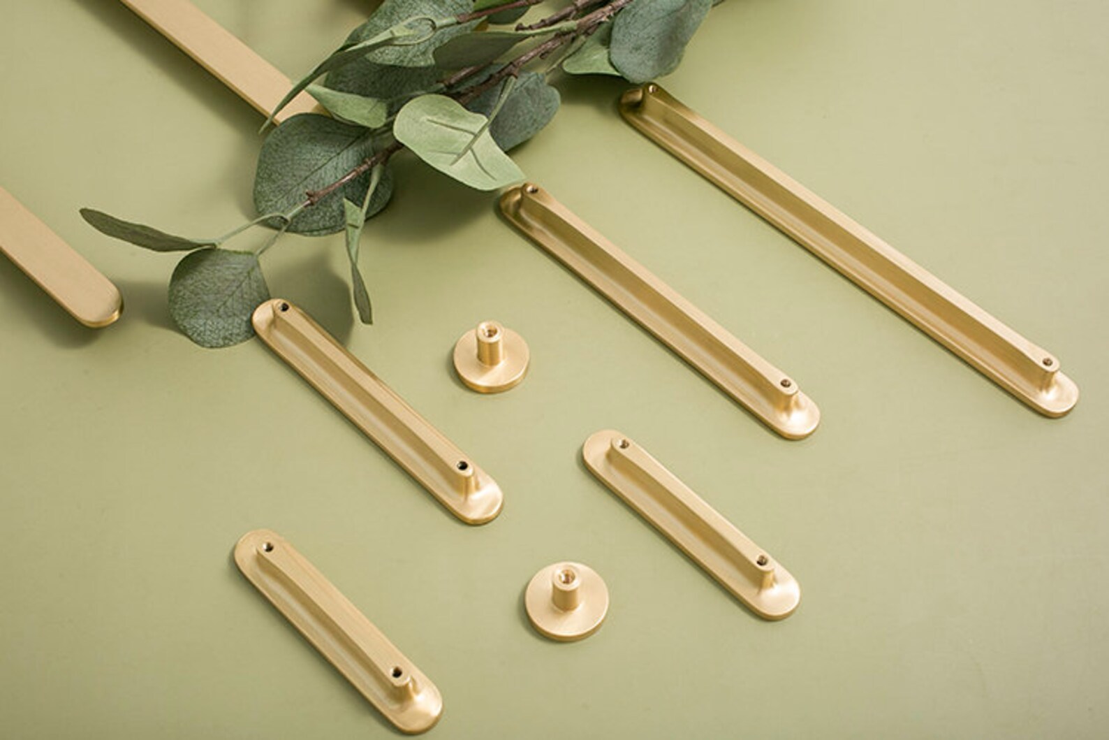 Brass Minimalist Pulls Modern Drawer Pulls Knobs Etsy
