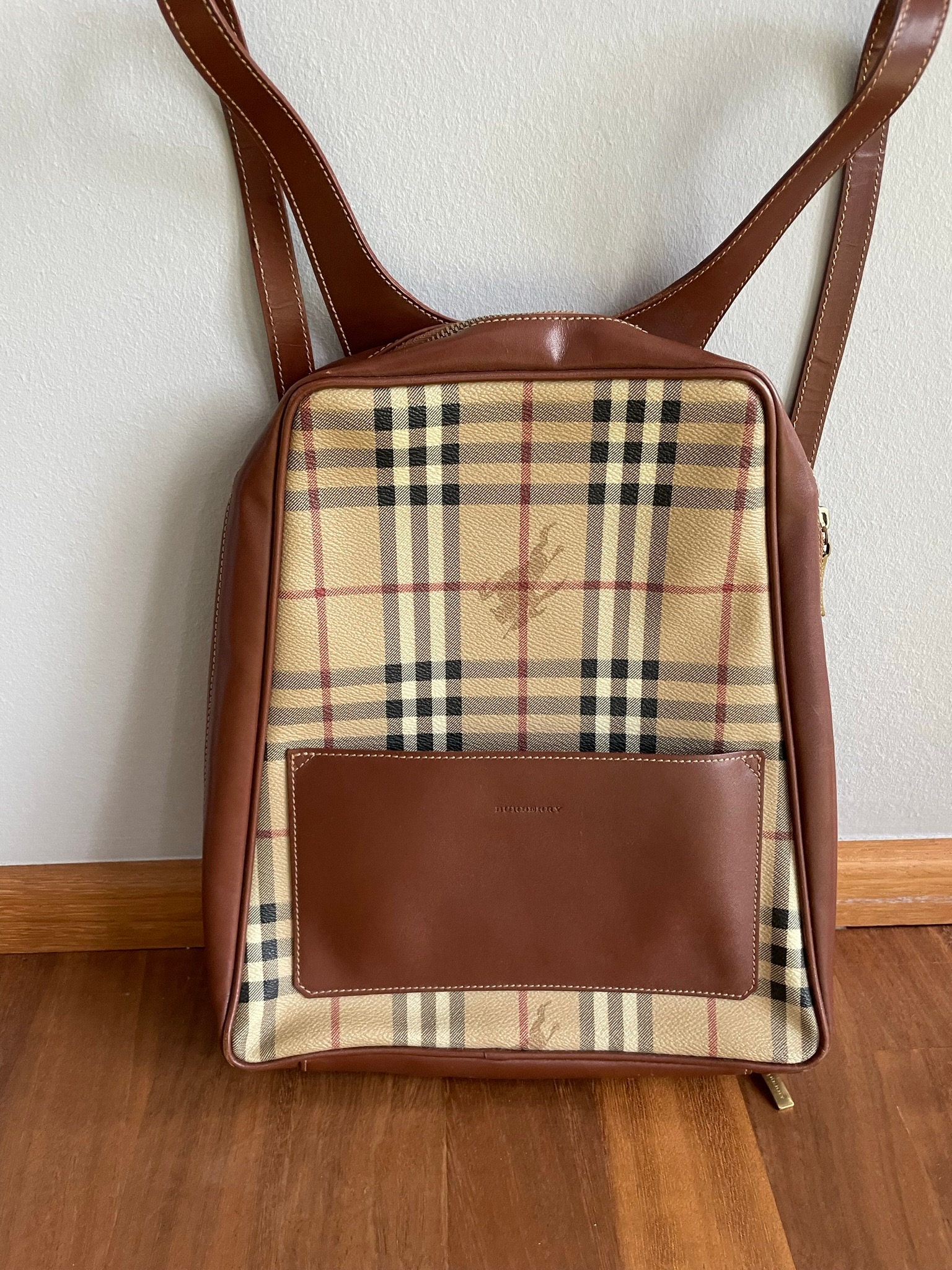 3pc. Burberry Inspired Backpack Set