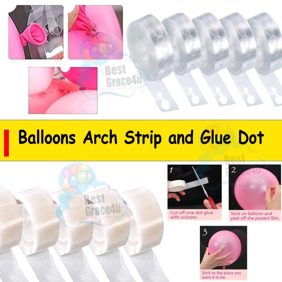 Balloon Chains Arch Garland Decorating Strip Kit Tape W/ Glue Point Accessories 