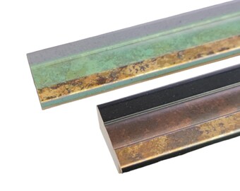 Solid wood picture frames in the colors black gold copper turquoise gold grey available in many sizes