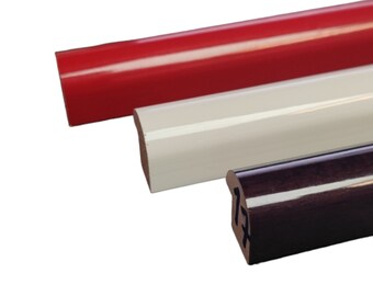 Solid wood picture frames in the colors purple high gloss red high gloss white high gloss available in many sizes