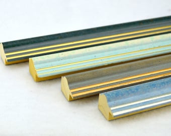 Massivholz Bilderrahmen in den Farben Blau Grau Silber Treibholz Gold Schwarz Hellgrün Grün in vielen Größen erhältlich