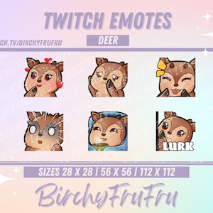 Twitch Deer Emote Pack