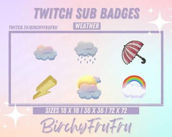 Twitch Weather Sub Badges Pack