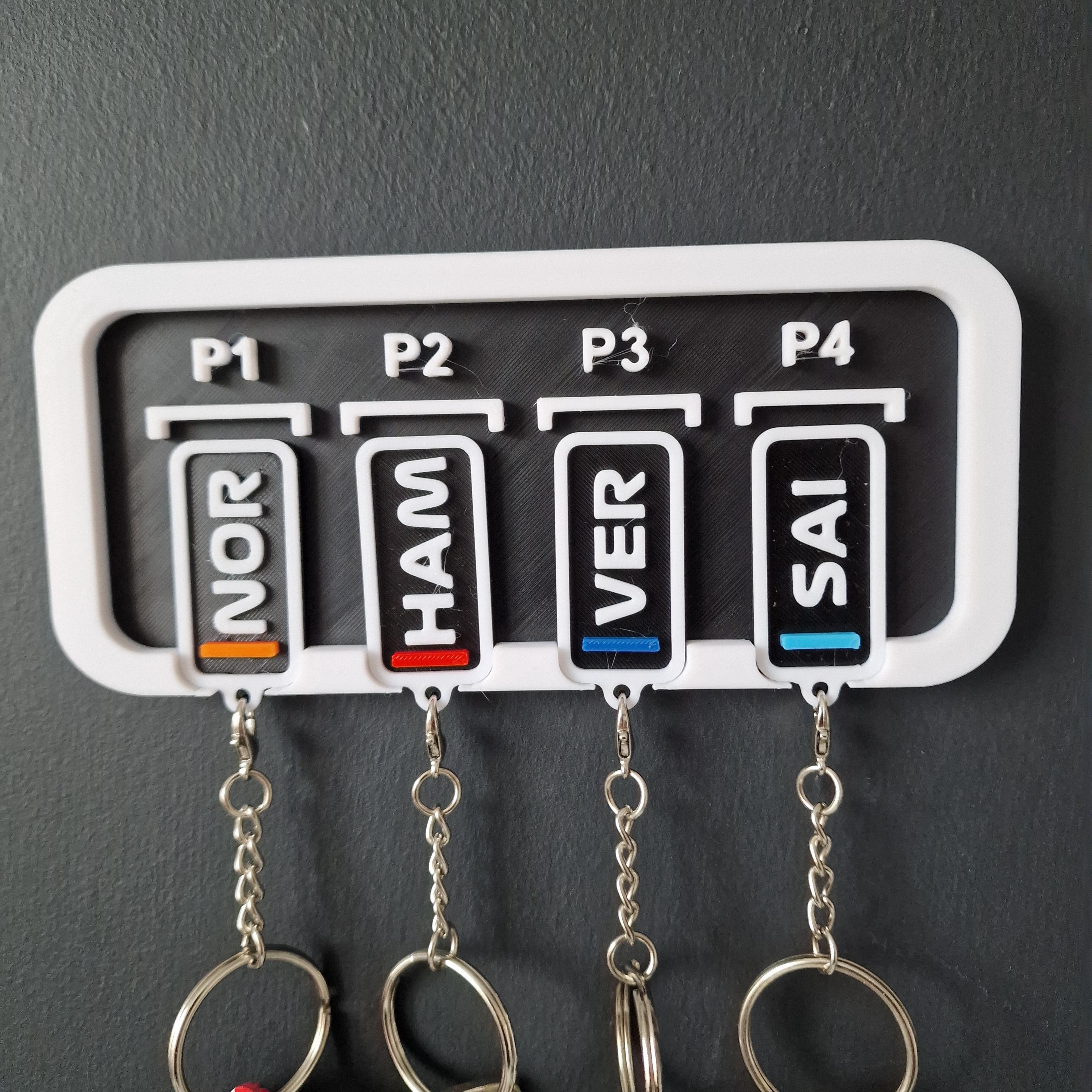 F1 (formula One) Inspired Driver Key Holder With 4x Driver