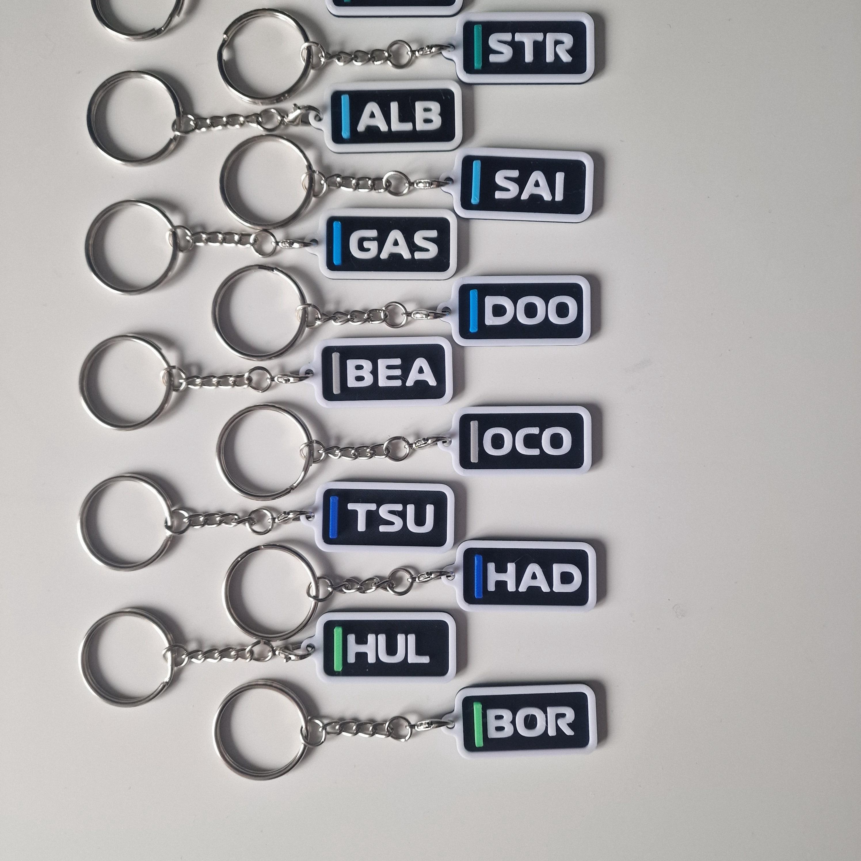 F1 (Formula One) Inspired Driver Key Holder with 4x Driver