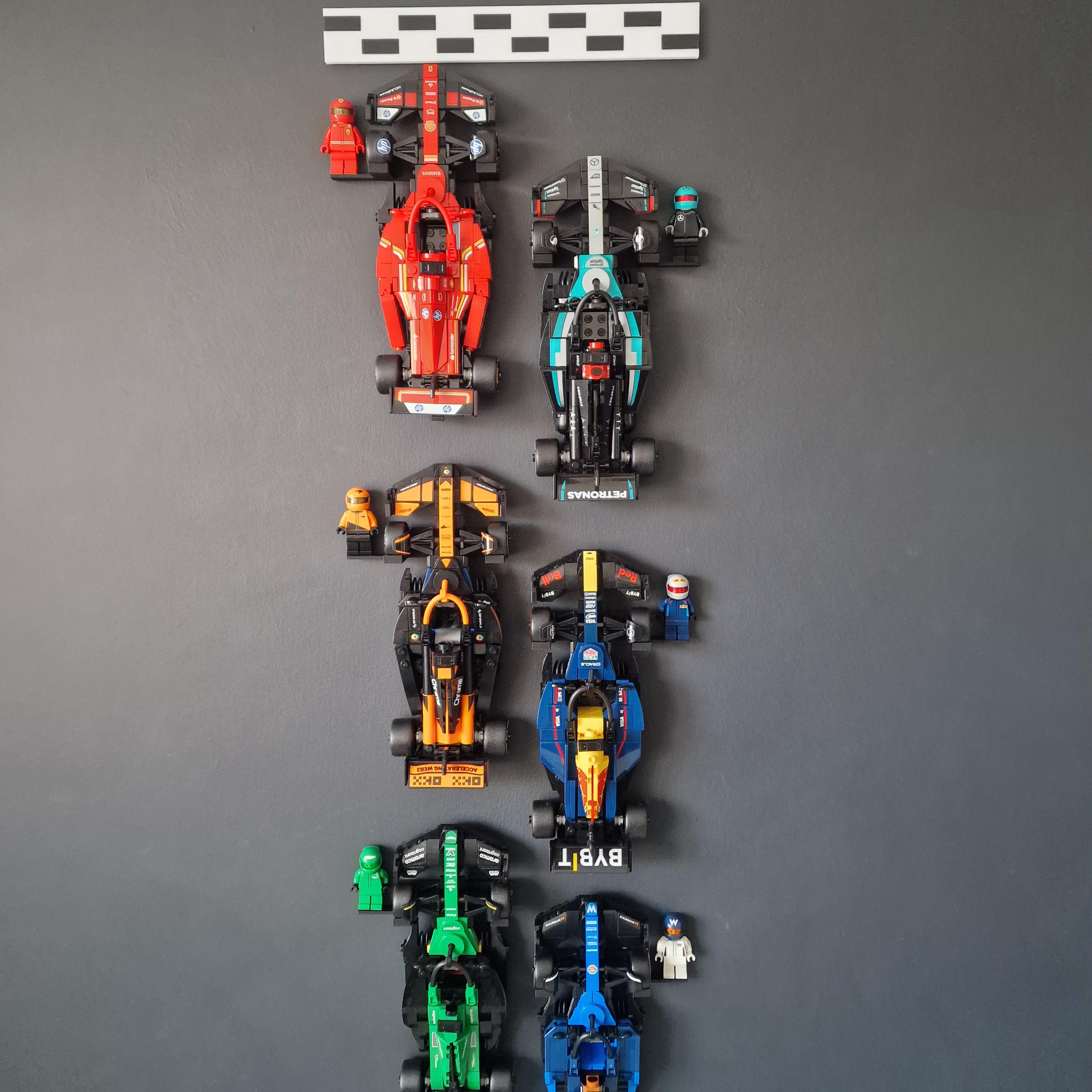 5/10x Wall Mount Hook for Lego Speed Champions F1 Formula 1 Cars