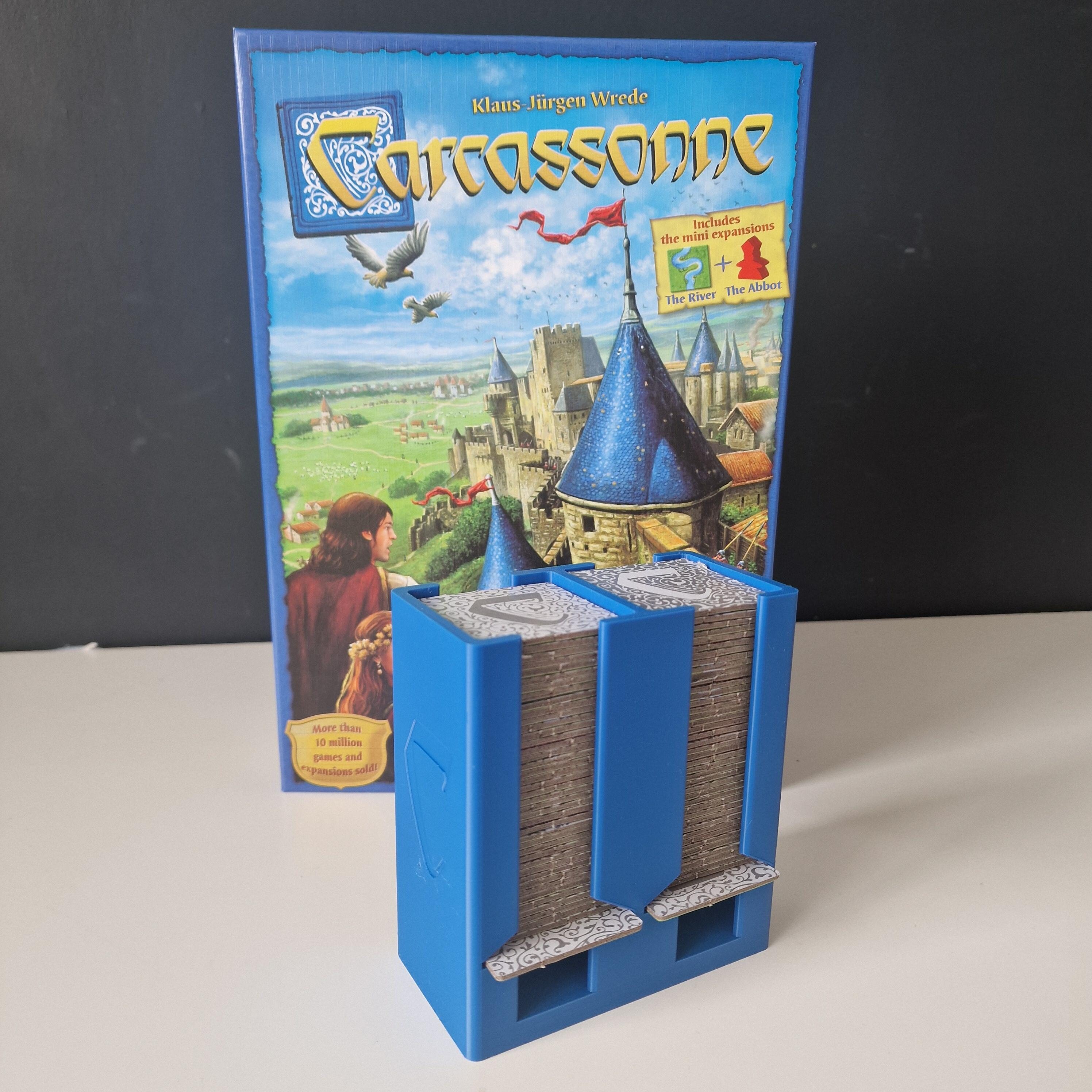 Carcassonne Twin Tile Tower Organiser Dispenser - Holds 80 Tiles