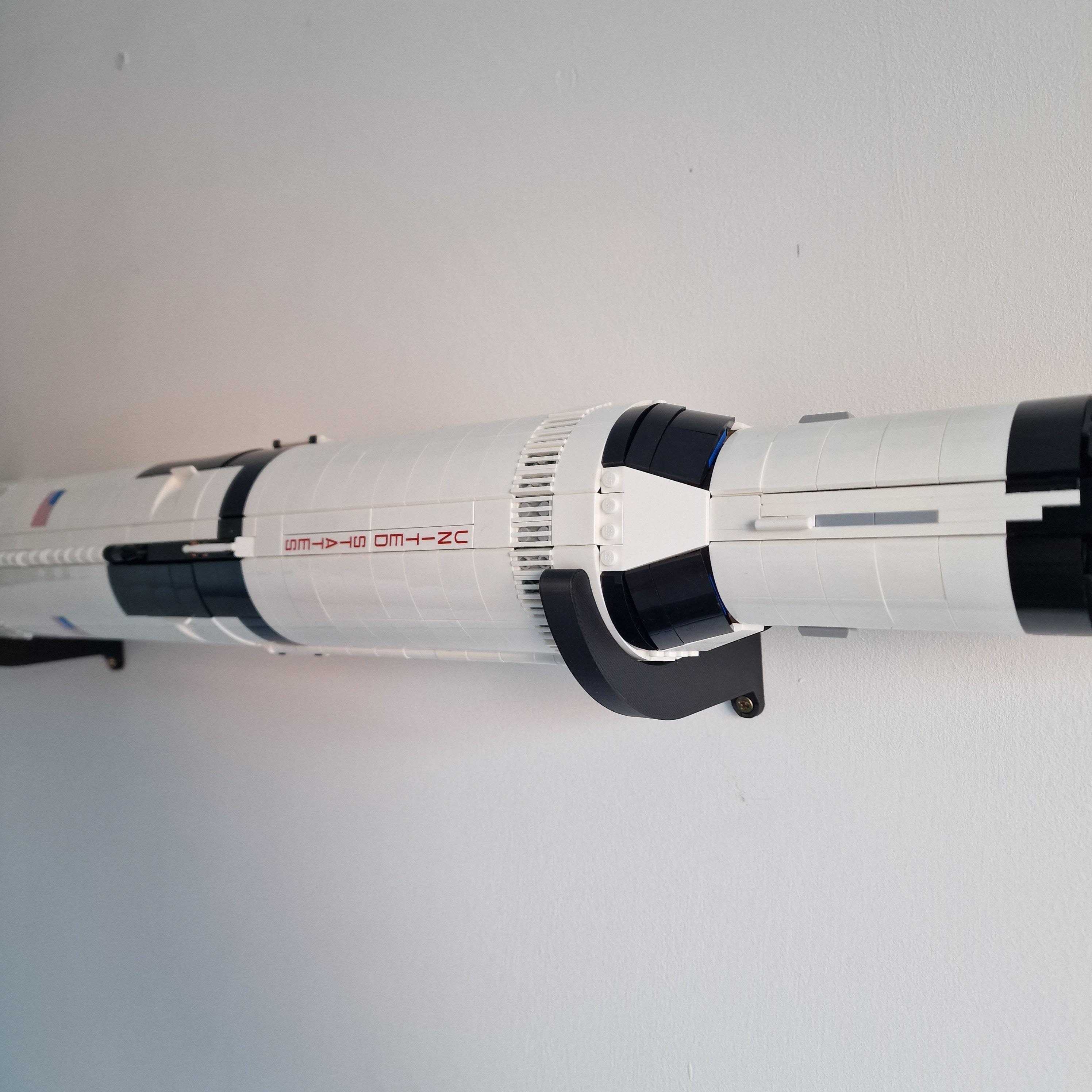 Horizontal Wall Mount Display Stand for Lego Apollo Saturn V Sets