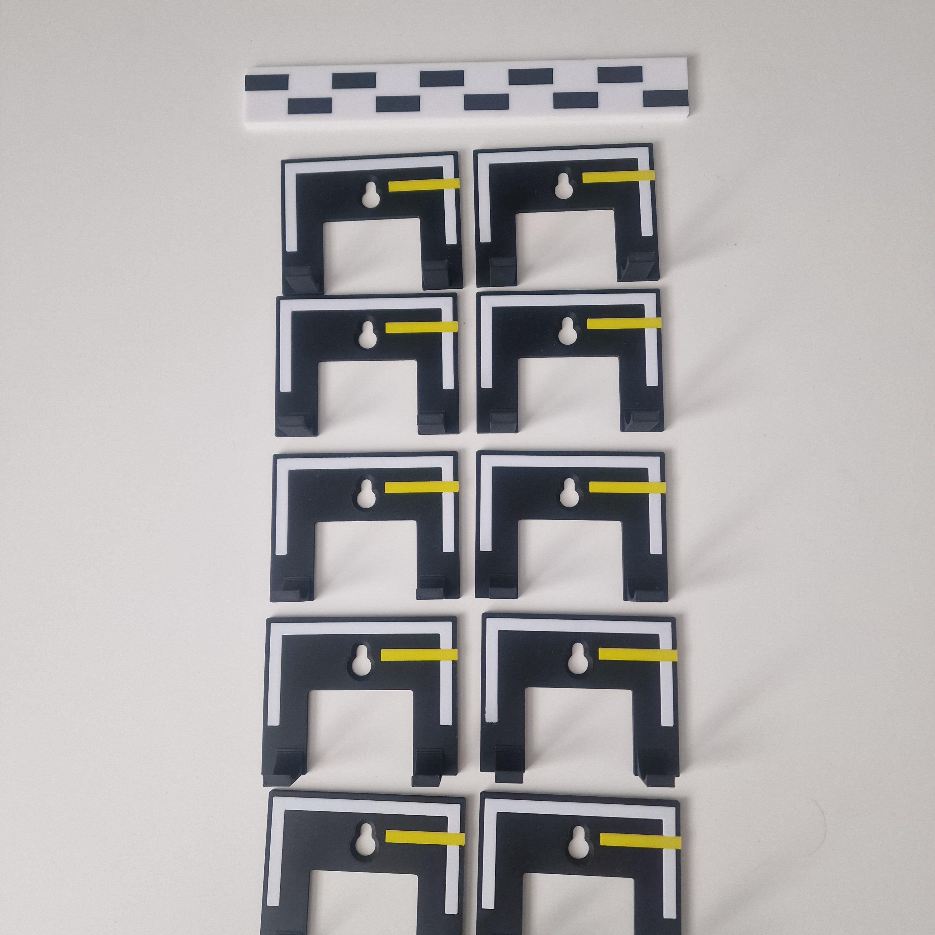 Lego F1 Speed Champions Starting Grid Wall Mount Hooks for Lego