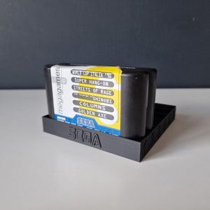 Sega Megadrive / Genesis Game Cartridge Storage Tray Rack Stand - Holds 6 Carts