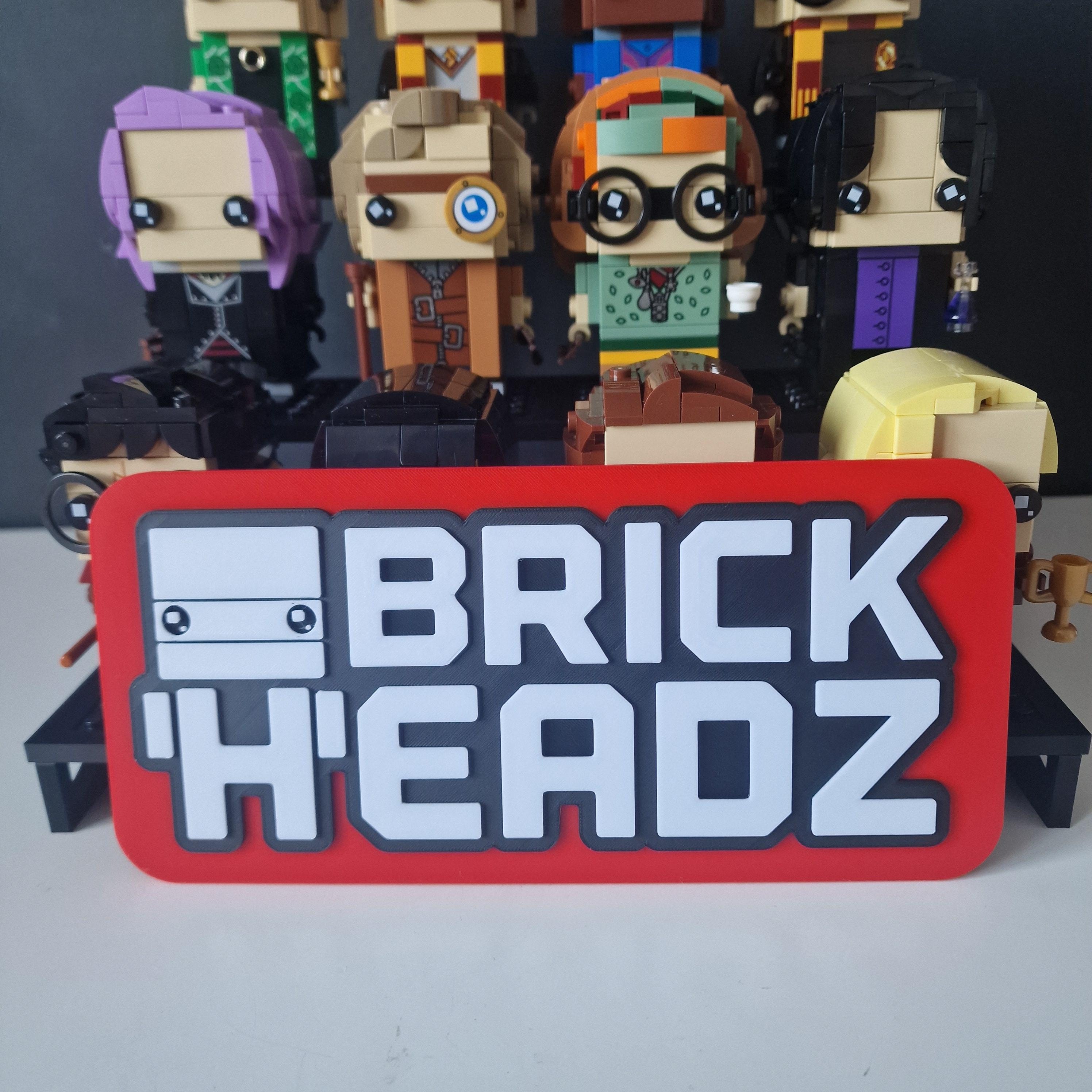 Lego Brickheadz Logo Sign Stand - Multi Coloured & 3D Printed - Etsy