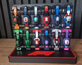 Lego F1 Minifigure Desk Display Stand for Lego F1 71049 Collectible Race Cars