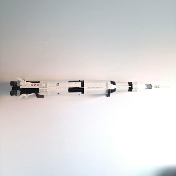 Horizontal Wall Mount Display Stand for Lego Apollo Saturn V Sets