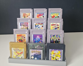 Nintendo Gameboy  / Gameboy Color Cartridge Display Stand Game Holder Organiser Display Tower - Grey
