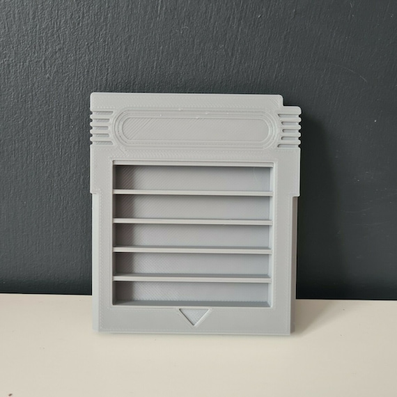 Gameboy Original Game Cartridge Holder Stand / Storage Tray Device in Grey
