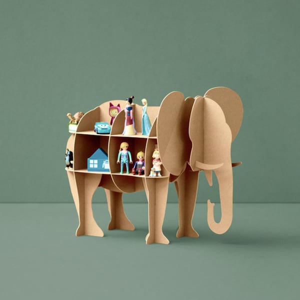 Kinderregal im Elefanten-Design
