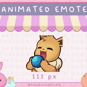 Eevee Eating ANIMATED EMOTE for Twitch and Discord