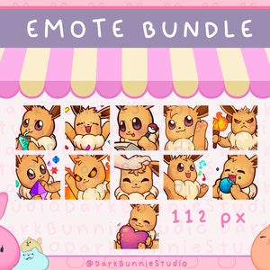 Eevee EMOTES BUNDLE for Twitch and Discord (NO Animated)
