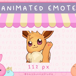 Eevee Hi ANIMATED EMOTE for Twitch and Discord