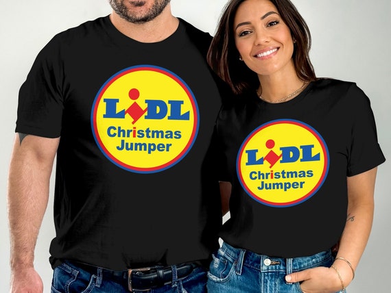 LIDL WEIHNACHTS T-Shirt, lustige Weihnachtsgeschenk, Weihnachtsfeier T-Shirt,  Herren rotes Raglan T-Shirt, lustige Weihnachtsgeschenke, Urlaub T-shirt