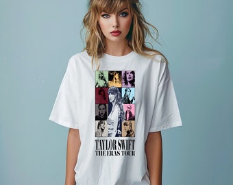 Taylor Eras Tour Poster T-Shirt UK Music Live Concert Top Unisex Women's Adult & Kids Oversized Shirts